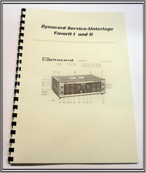 Dynacord Favorit i + II / technische Unterlage